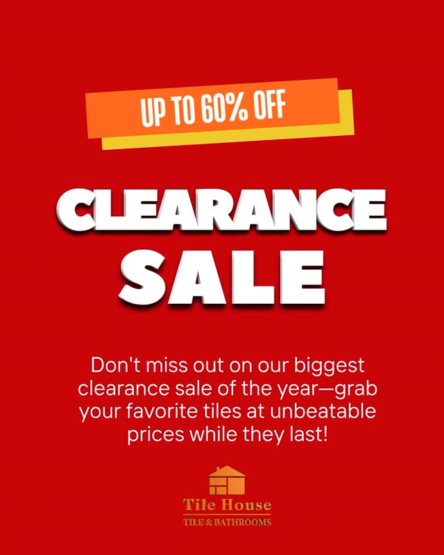 Tile House Clearance Sale is NOW ON! Upgrade your space for less with stunning tiles at prices you won’t believe 🤯 Starting from just £19.99/m² Up to 60% OFF selected ranges Whether you’re renovating...