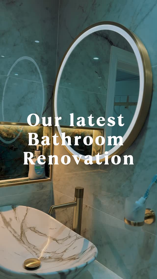 Step into luxury! Check out our brand-new bathroom renovation, featuring two of our most breathtaking tiles: Floor - Cuarzo Reno Matt 60x60 Wall - Cuarzo Reno Polished 60x120 – soft, modern texture th...
